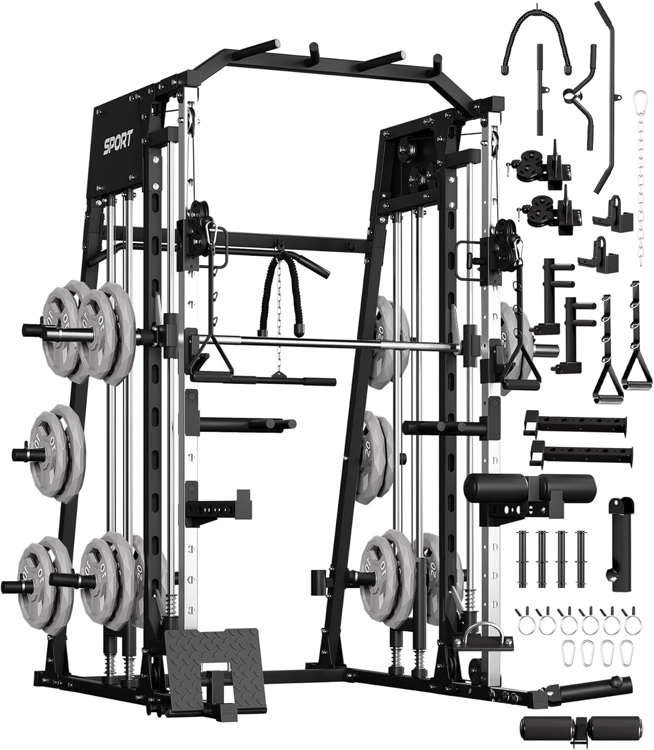 Ultimate Home Gym 2200LBS Smith Machine: All-In-One Power & Performance!