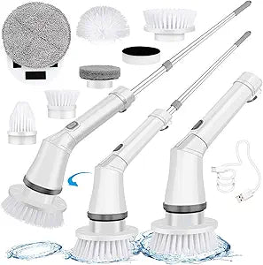 YIRUIKEJI Electric Spin Scrubber with 7 Brush Heads for Cleaning