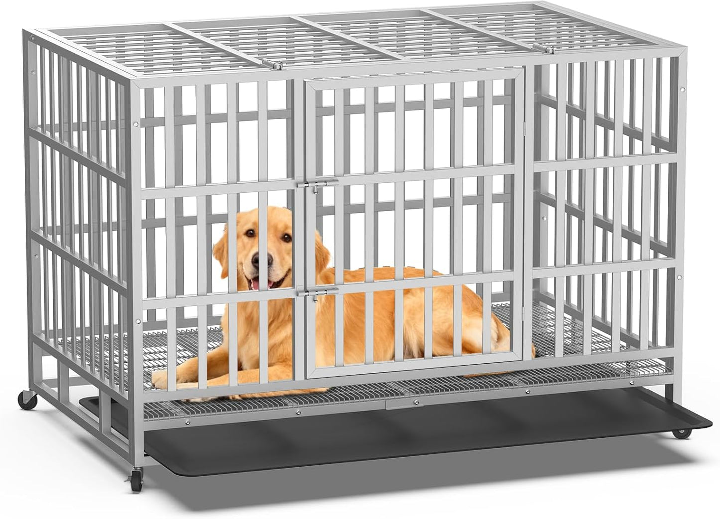 Heavy Duty Indestructible Dog Crate for Large Breeds and XL Dogs