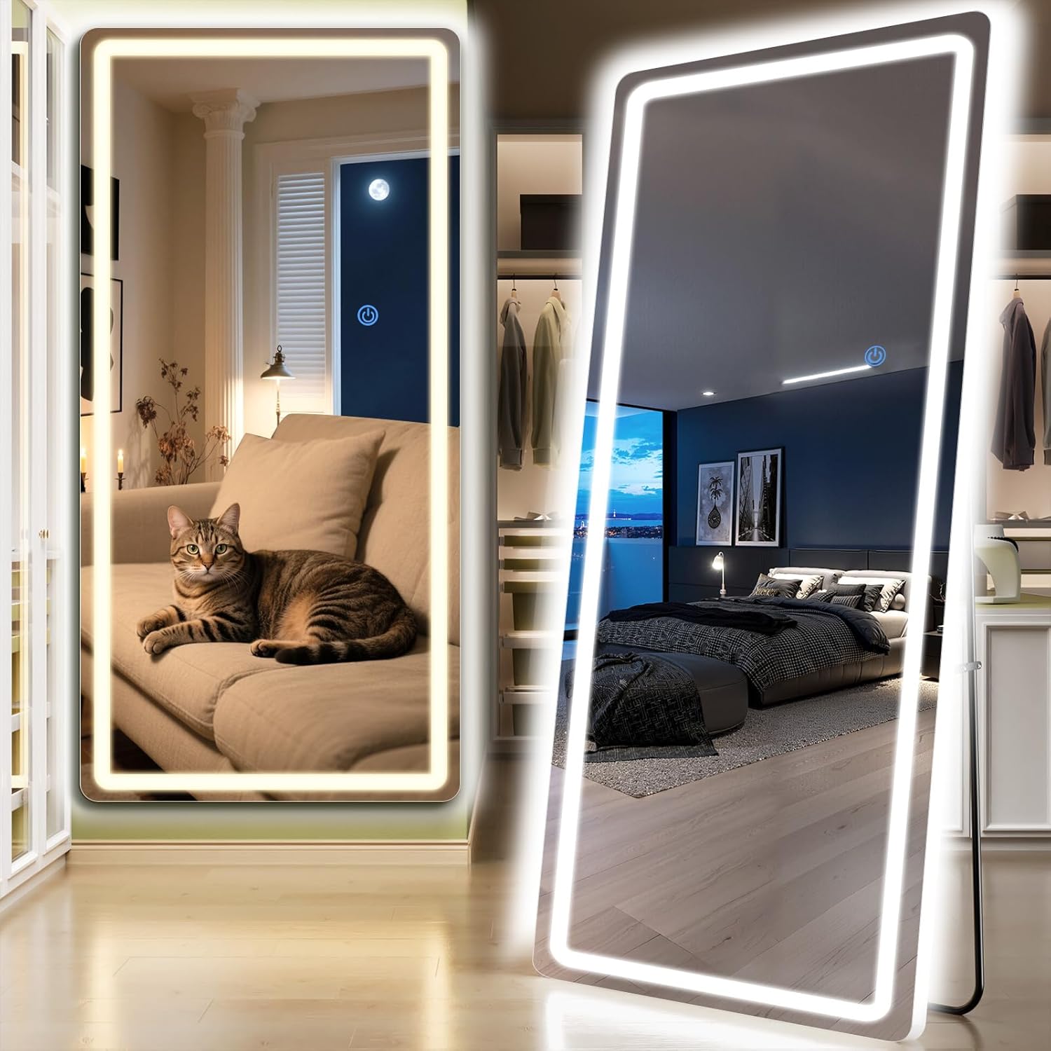 Standing Mirror Full Length with LED Lights for Any Room