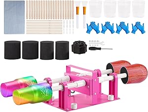 VEVOR 4 Cup Turner for Crafts Tumbler - DIY Glitter Epoxy Kit