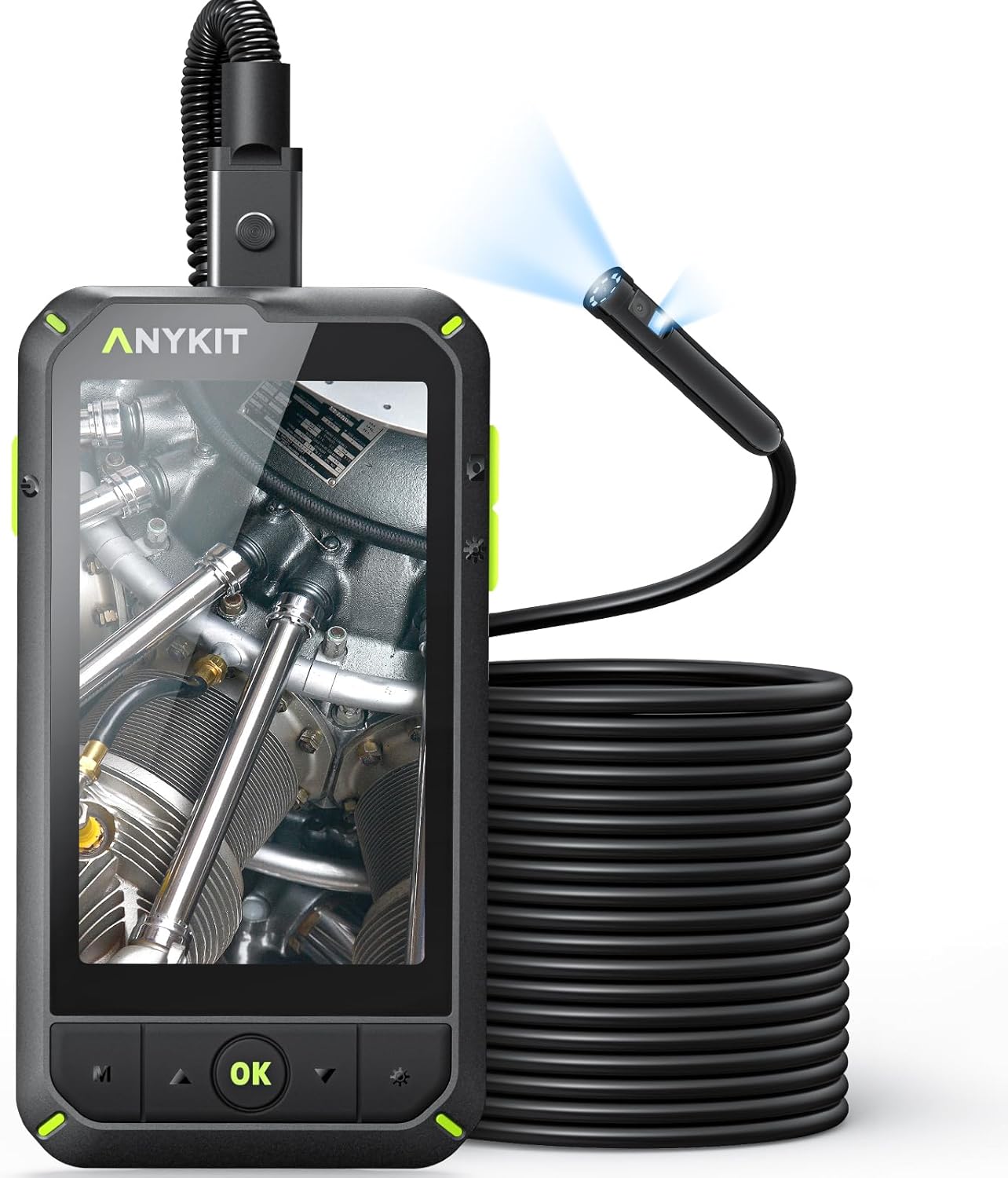 Anykit Dual Lens Borescope: 1080P Endoscope Camera