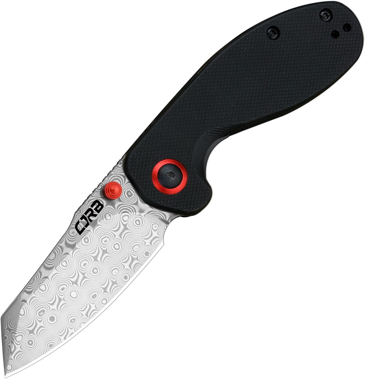 CJRB Maileah Pocket Knife with Damascus Steel Blade for EDC