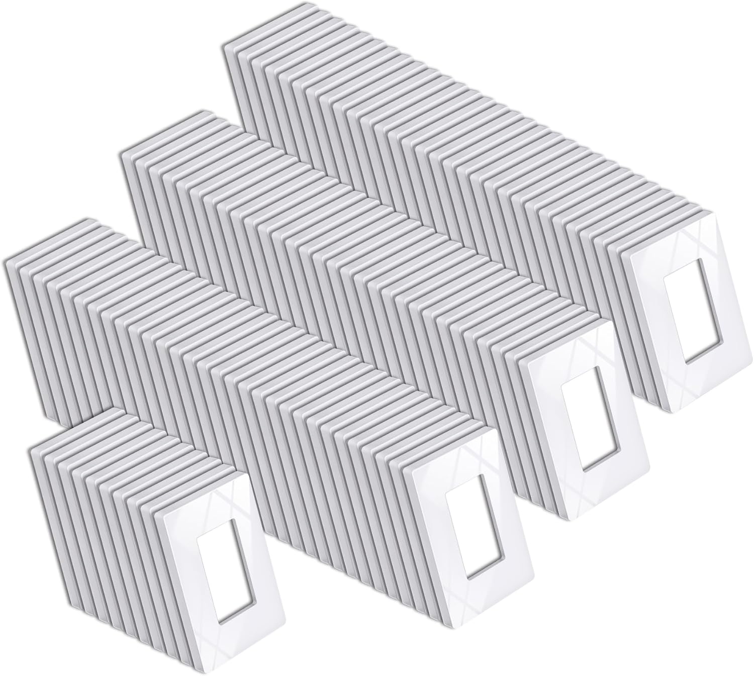 BESTTEN 100 Pack Screwless Wall Plate for Modern Decor