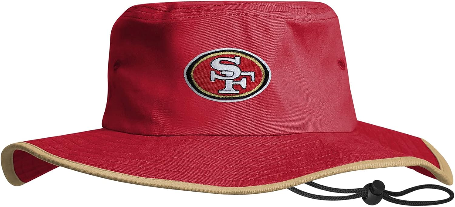 NFL Solid Team Color Logo Sport Outdoor Sun Bucket Boonie Hat