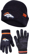Ultra Game Youth NFL Official Beanie and Touch Screen Gloves