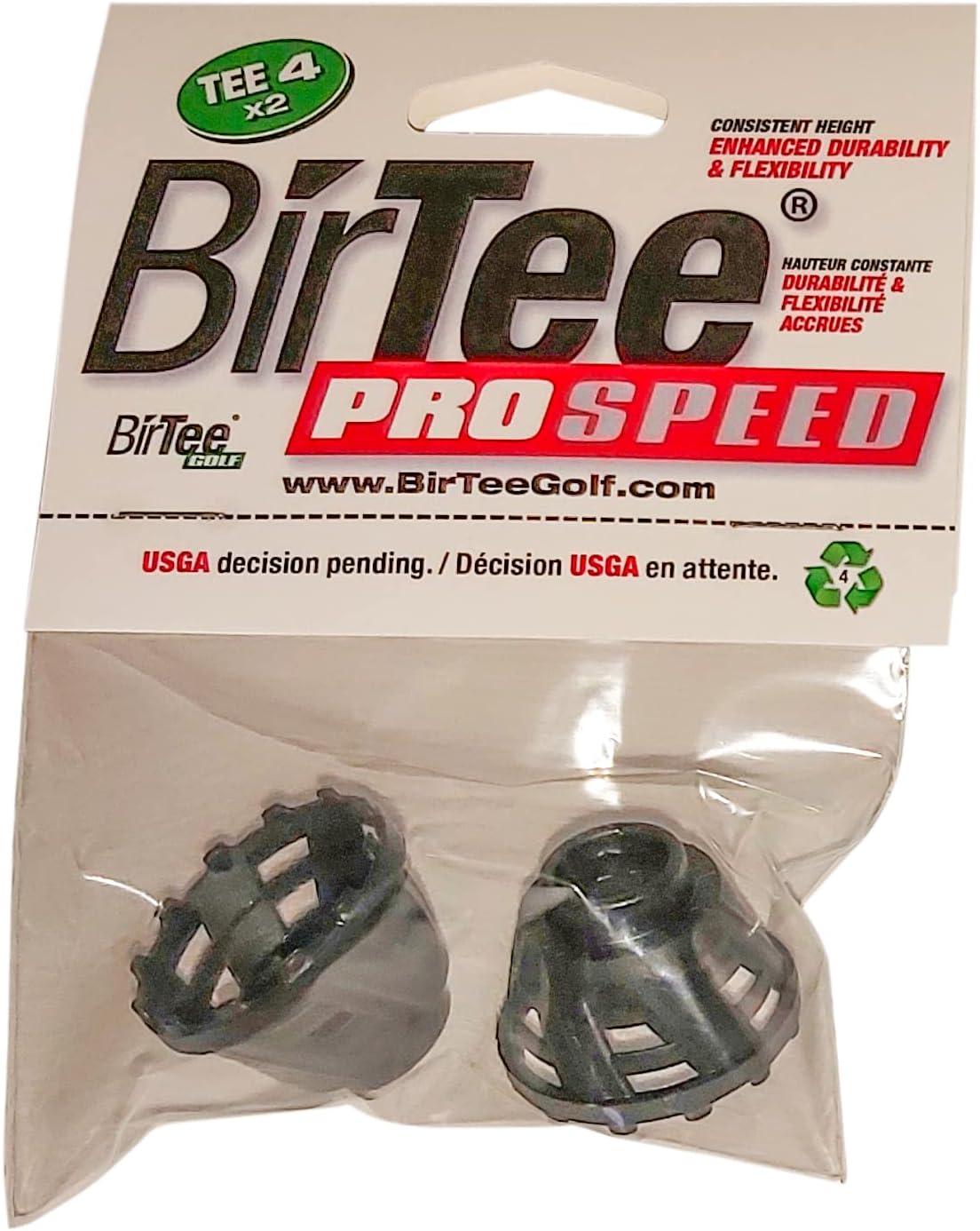 Premium #4 Golf Tees - 1 Individual Packs - 2 Tees - Winter/Mat/Simulator