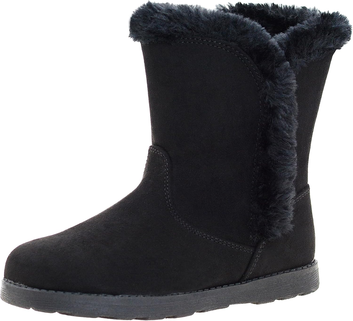 LseLom Girls Snow Boots with Faux Fur Lining for Winter Fun