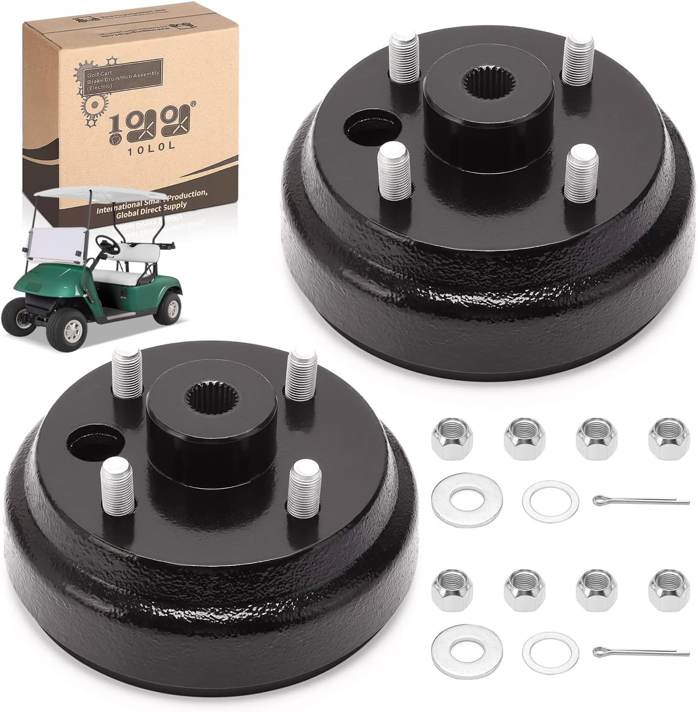 10L0L Golf Cart Brake Drum/Hub Assembly for EZGO TXT Vehicles