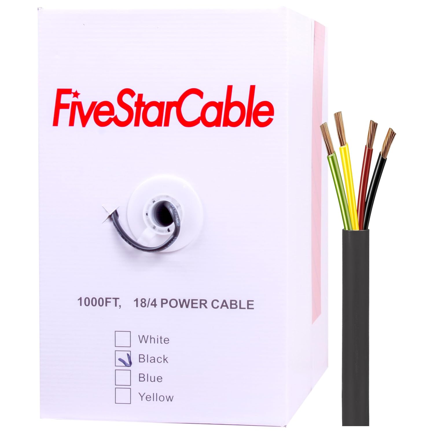 18 Gauge Low Voltage 4 Conductors Stranded Cable Wire for Security