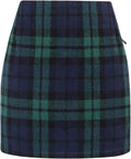 Womens Plaid Skirt High Waisted Mini Pencil Skirt - Cute Fall Staple