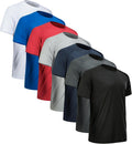 Mens Workout Shirts Quick Dry Performance Short Sleeve - Comfortable
