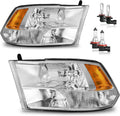 Headlights W/Bulbs for 2009-2018 Dodge Ram 1500/2500/3500