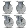 5ft Caster Wheels Heavy Duty 2000 lbs Set of 4 - Industrial Plate