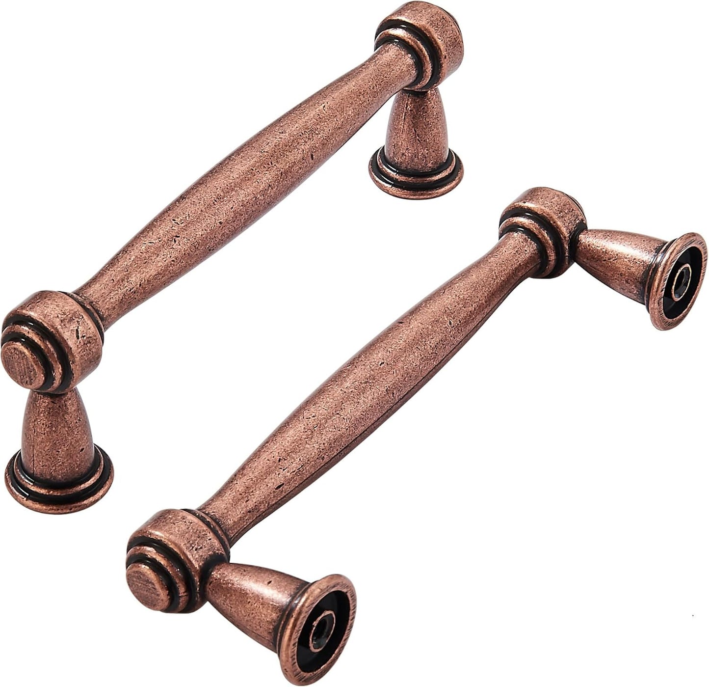 Antique Copper Cabinet Pulls - 10 Pack 3-3/4 Inch Handles