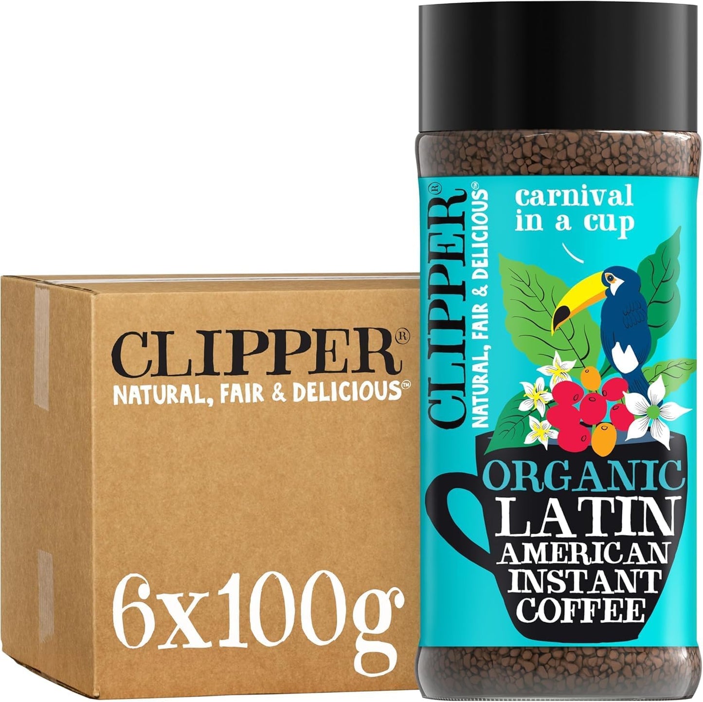 Clipper Coffee Organic Latin American Instant Coffee 6 Pack