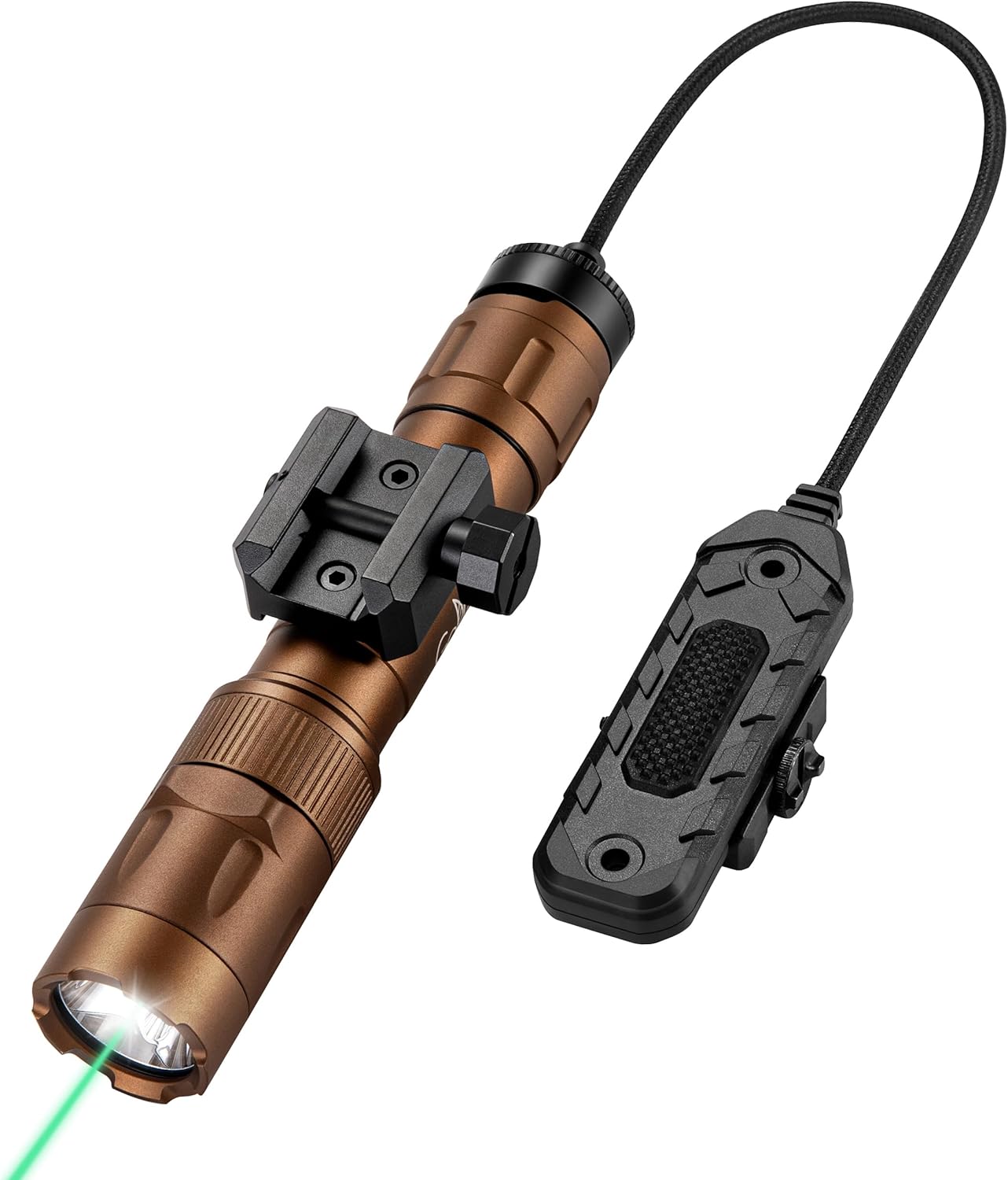 3000 Lumen Tactical Flashlight with Laser for AR 15 Rifle