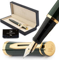 Wordsworth & Black Fountain Pen Set, 18K Gilded Fine Nib - Gift Ready