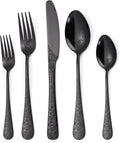 40-Piece Unique Silverware Set for 8 - Classic Stainless Flatware