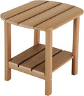 Double Adirondack Side Table - Weather Resistant Teak Side Table