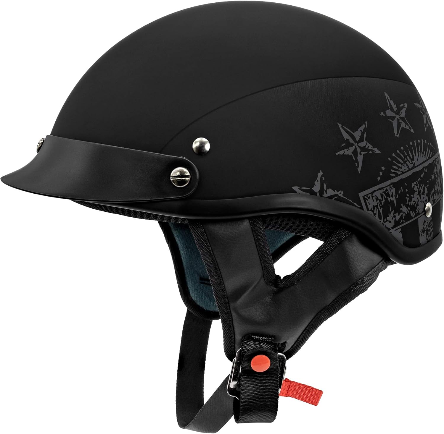 VCAN Cruiser Solid Half Face Motorcycle Helmet for Safety and Comfort