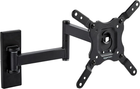Basics Full Motion TV Wall Mount | Fits 12-40 TVs | VESA 200x200 | Securely Mount Your TV