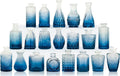 Blue Glass Bud Vase Set 20Pcs - Mini Vintage Vases for Centerpieces