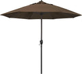 9ft Round Sunbrella Aluminum Patio Umbrella in Cocoa - Crank Tilt
