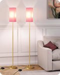 2Pack Floor Lamp Pole with Foot Switch - Compact Corner Light