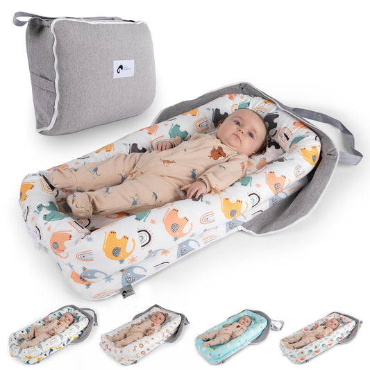 Joyful Journeys Baby Lounger Diaper Bag - Portable Infant Nest