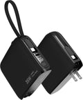 Portable Charger Power Bank with Built in Cable & Wall Plug - 35W PD