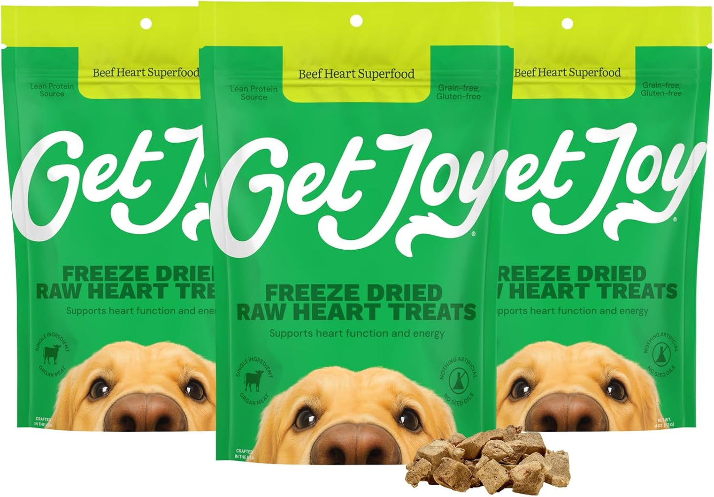Get Joy Freeze Dried Superfood 100% Beef Heart Dog Treats Review