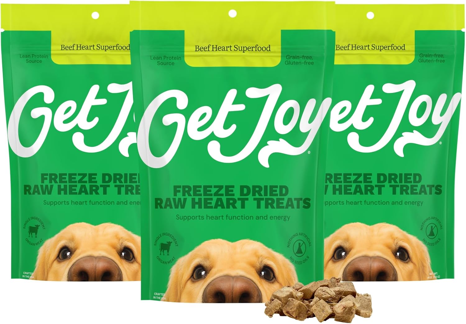 Get Joy Freeze Dried Superfood 100% Beef Heart Dog Treats Review
