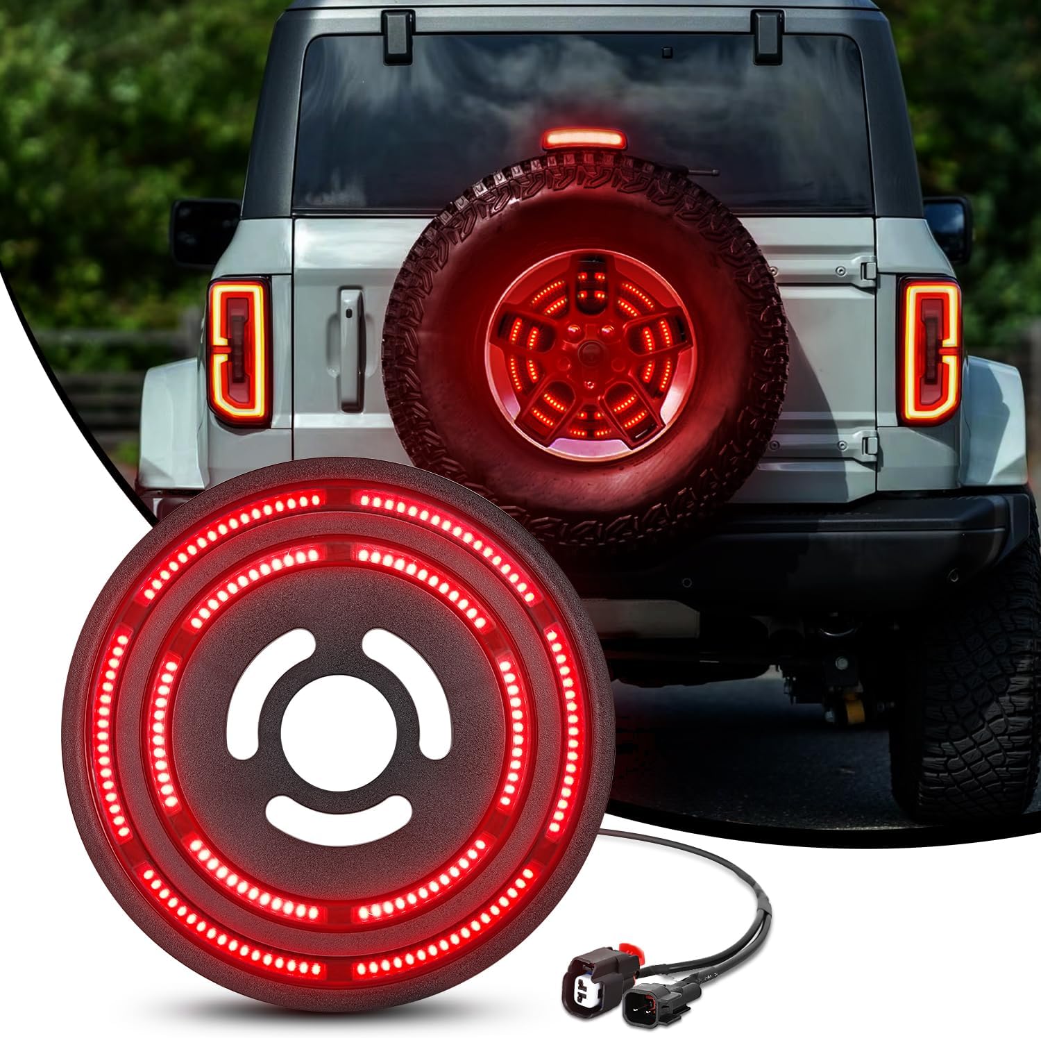 Nilight Spare Tire Brake Light for Ford Bronco 2021-2025