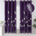 Elegant Estelar Textiler Purple Blackout Curtains for Bedrooms