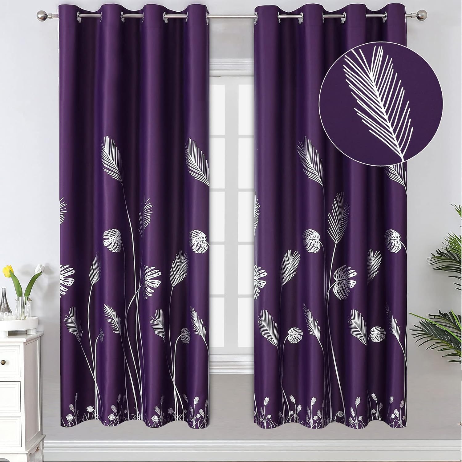 Estelar Textiler Purple Blackout Curtains for Elegant Bedrooms