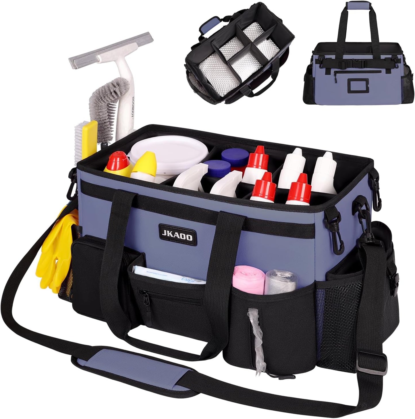 Large Wearable Cleaning Caddy Bag for Home, Car, and Office