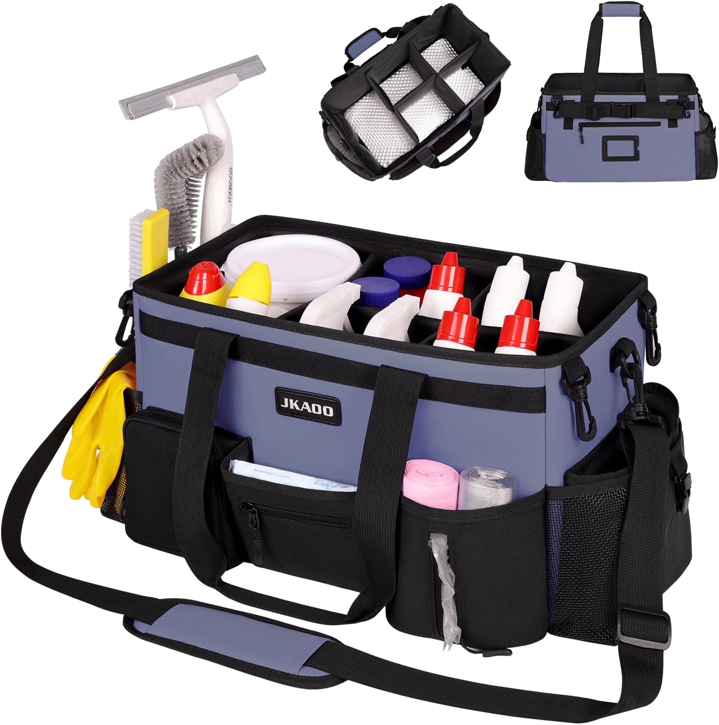 Large Wearable Cleaning Caddy Bag for Home, Car, and Office