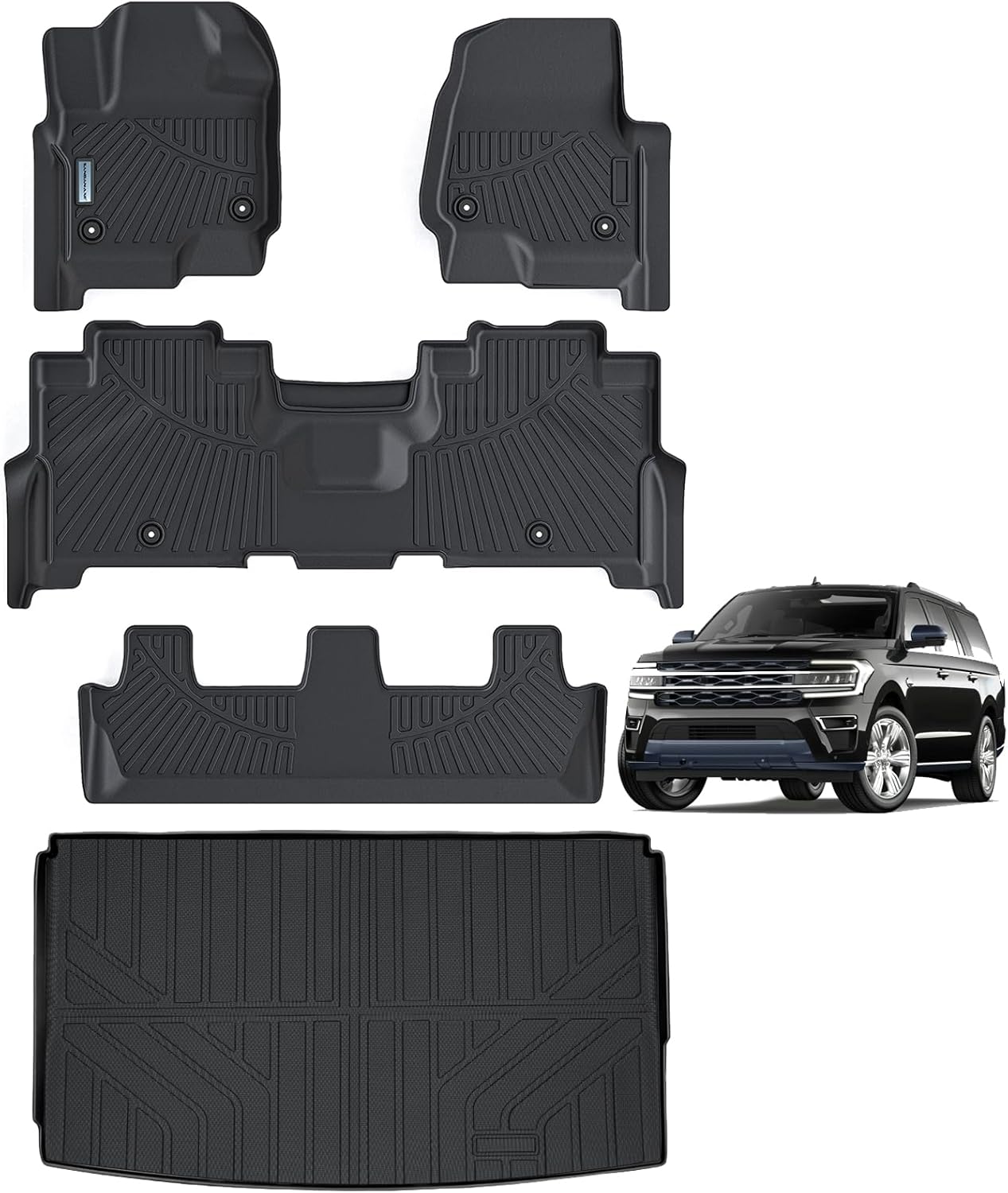 Custom Fit Floor Mats for 2018-2024 Ford Expedition MAX 8 Seats