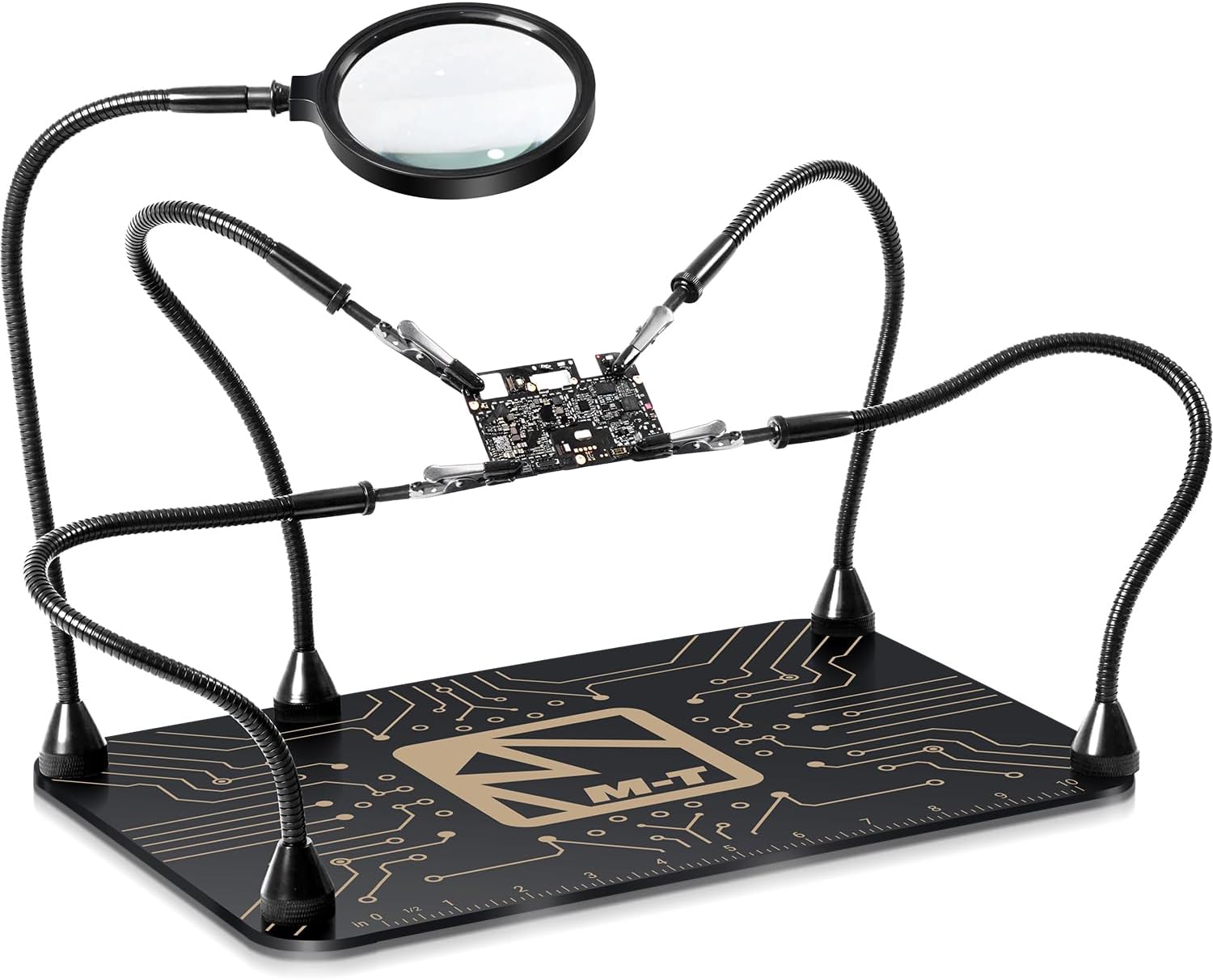 M-T Helping Hands Soldering Station with 5X Magnifying Glass