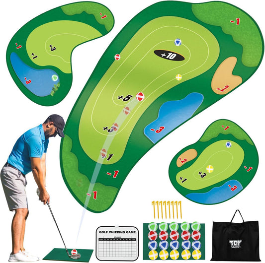 Fun Chip Golf Mat Set for Family & Kids