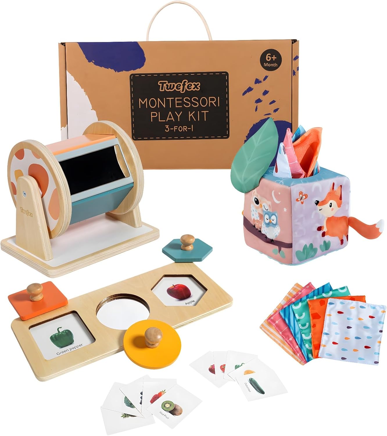 Montessori 3-in-1 Baby Toy Kit - Learning Fun!