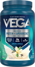 Vega Premium Protein + Supergreens - 20g Protein, Creamy Vanilla