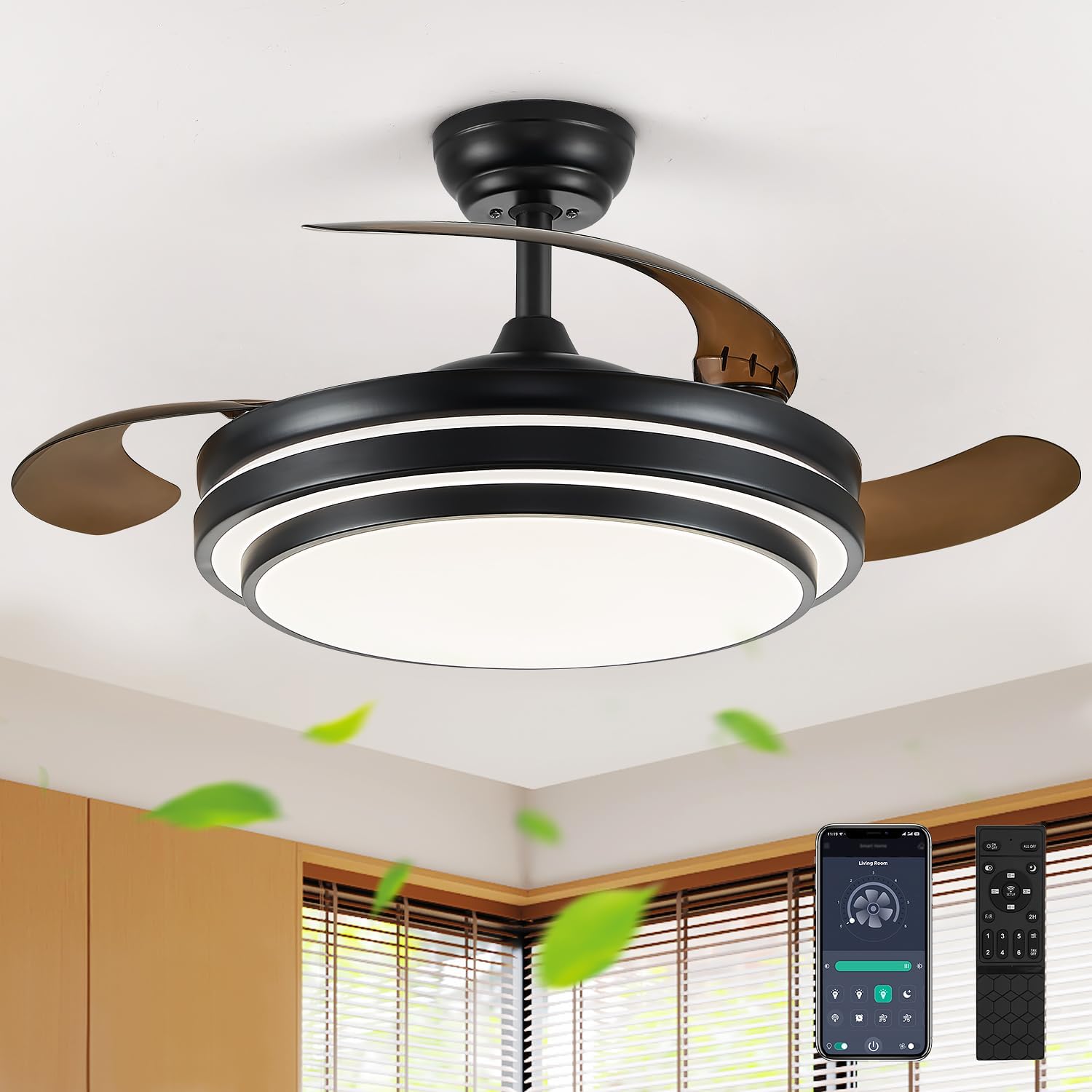 42 Inch Fandelier Ceiling Fan with Light for Modern Spaces