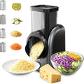 Electric Cheese Grater Rotary Vegetable Slicer - Fast 4-Blade Chopper