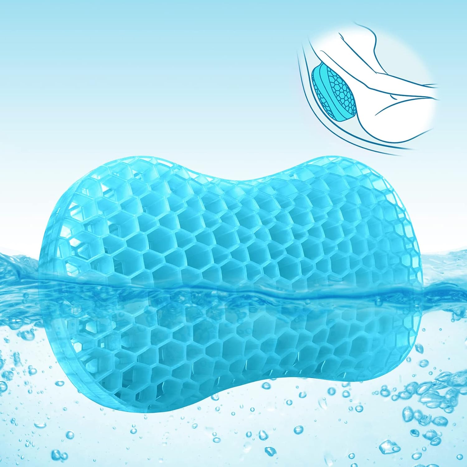 Sunlit Bath Jello Gel Bath Pillows for Ultimate Back Support