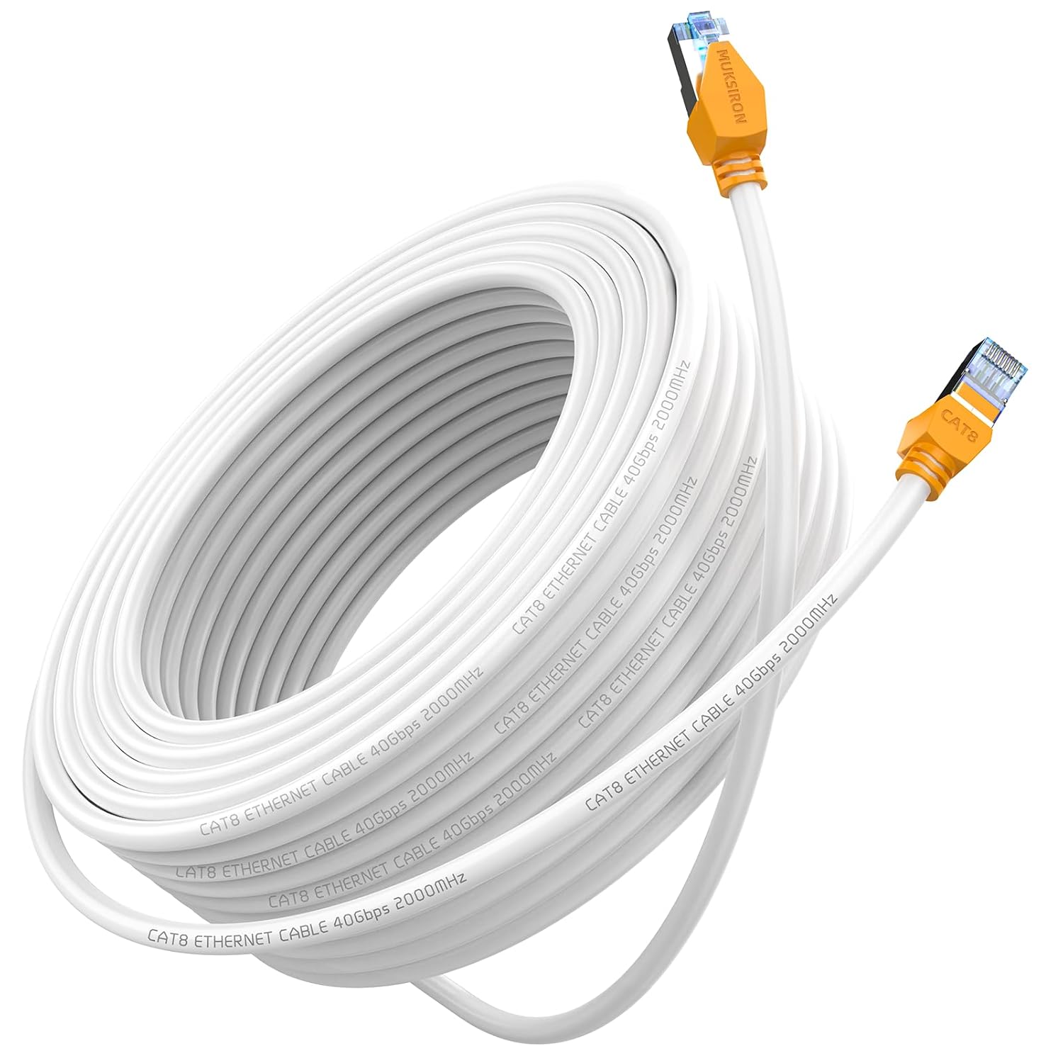 High Speed Cat 8 Ethernet Cable 40ft for Outdoor and Indoor Use