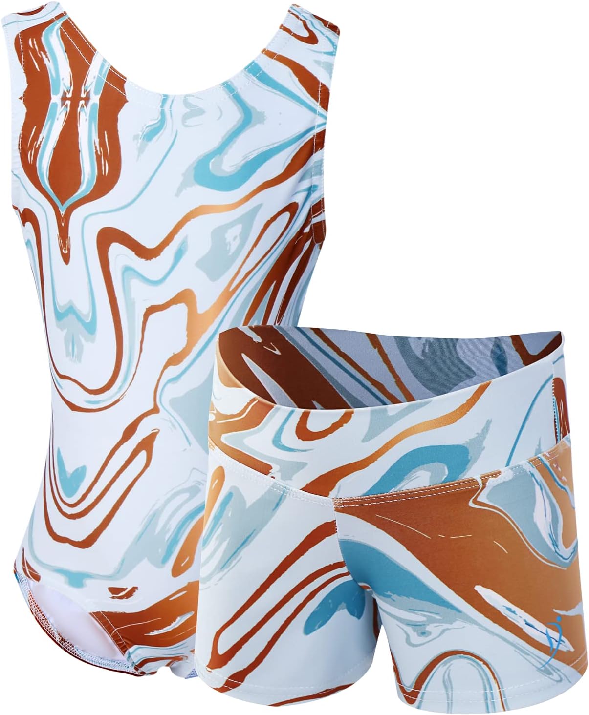 Dancina Marble Line Gymnastics Leotards for Girls Ages 4-16