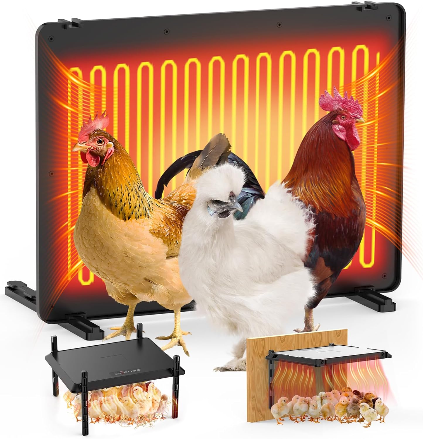 Chicken Coop Heater with Adjustable Height for Baby Chicks