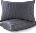 Cooling Memory Foam King Pillows Set of 2 - Adjustable Support